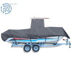 Boat Cover for Center Console Boats with T-Top Roofs (20-24ft) Grey