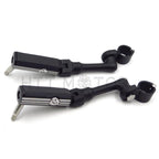 Gear Skull 1" 25mm Footpeg Mounting Kit for Motorcycle (Chrome, Black)