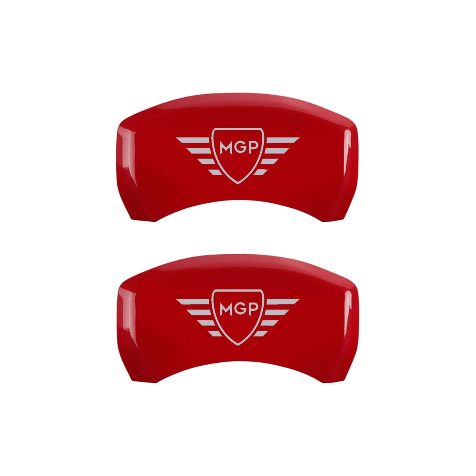 Caliper Covers Set of 4 Red Silver MGP Logo for 2017–2020 GMC Acadia