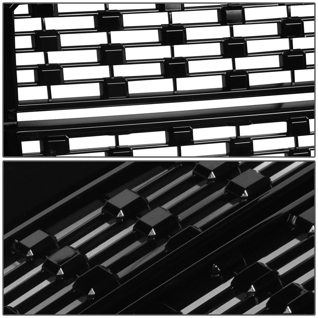 Front Bumper Grille for GMC Sierra 1500 Denali (2016–2018) Bright Black