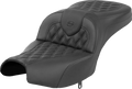 SADDLEMEN Roadsofa Seat for Indian (Without Backrest, Black, Lattice Stitch)