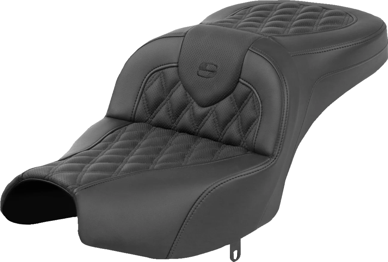SADDLEMEN Roadsofa Seat for Indian (Without Backrest, Black, Lattice Stitch)