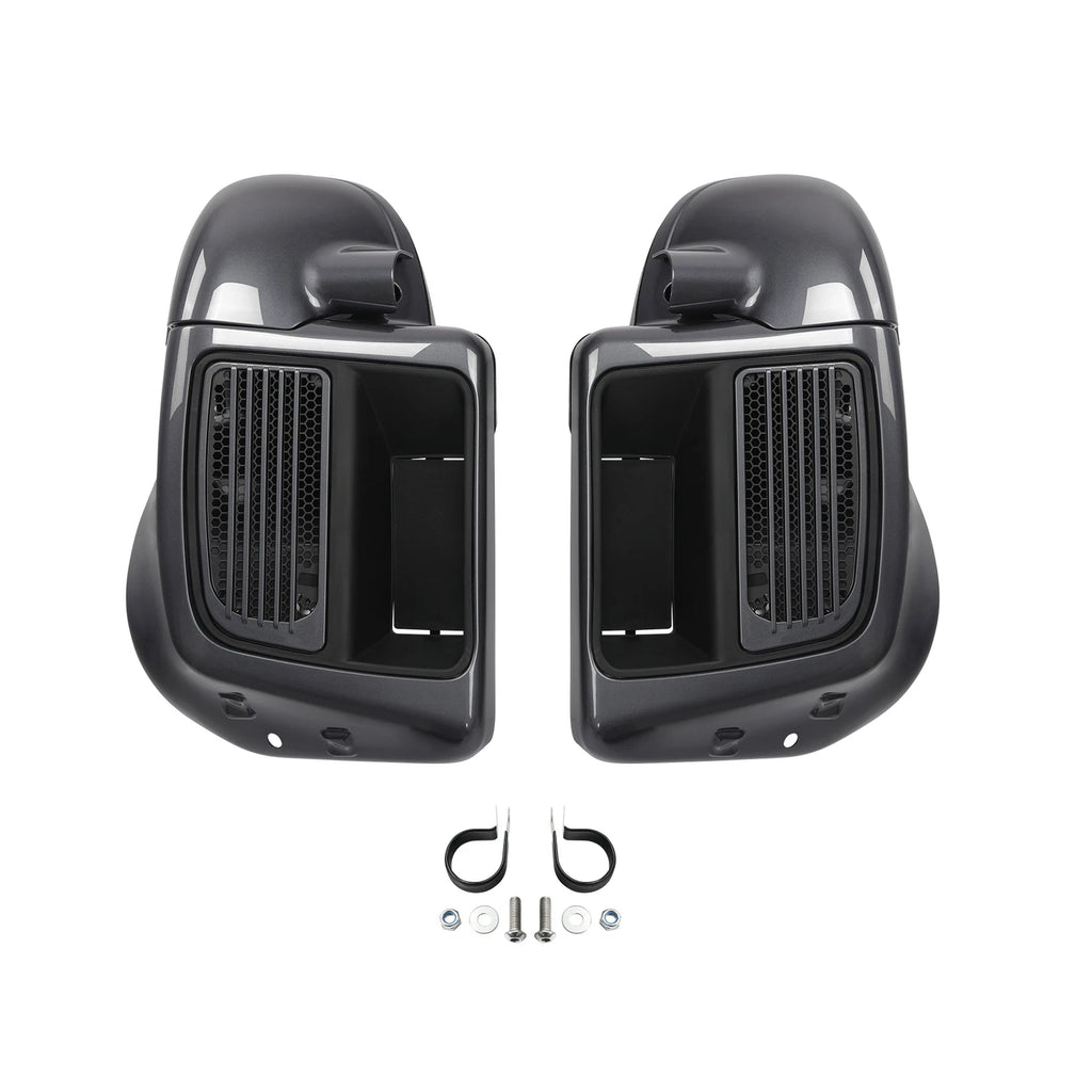 Lower Vented Fairings for Harley Street Road Glide (2014–2024) - Gauntlet Gray Metallic