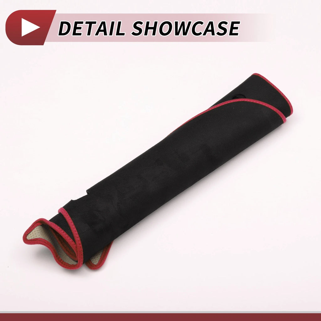 Dashboard Cover Mat for Toyota Estima 50 Series (2006–2019) Black Red