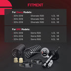 Front Rear Shocks Struts Sway Bars Kit for Chevy GMC Silverado Sierra 4WD (2007–2013)