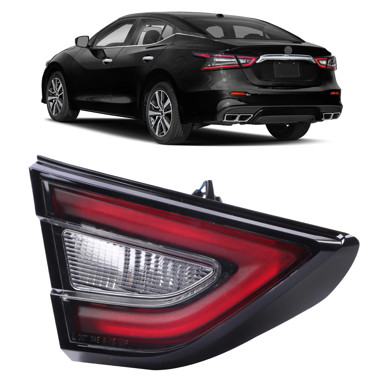 Inner Left Tail Light for Nissan Maxima (2019–2021) Clear Halogen