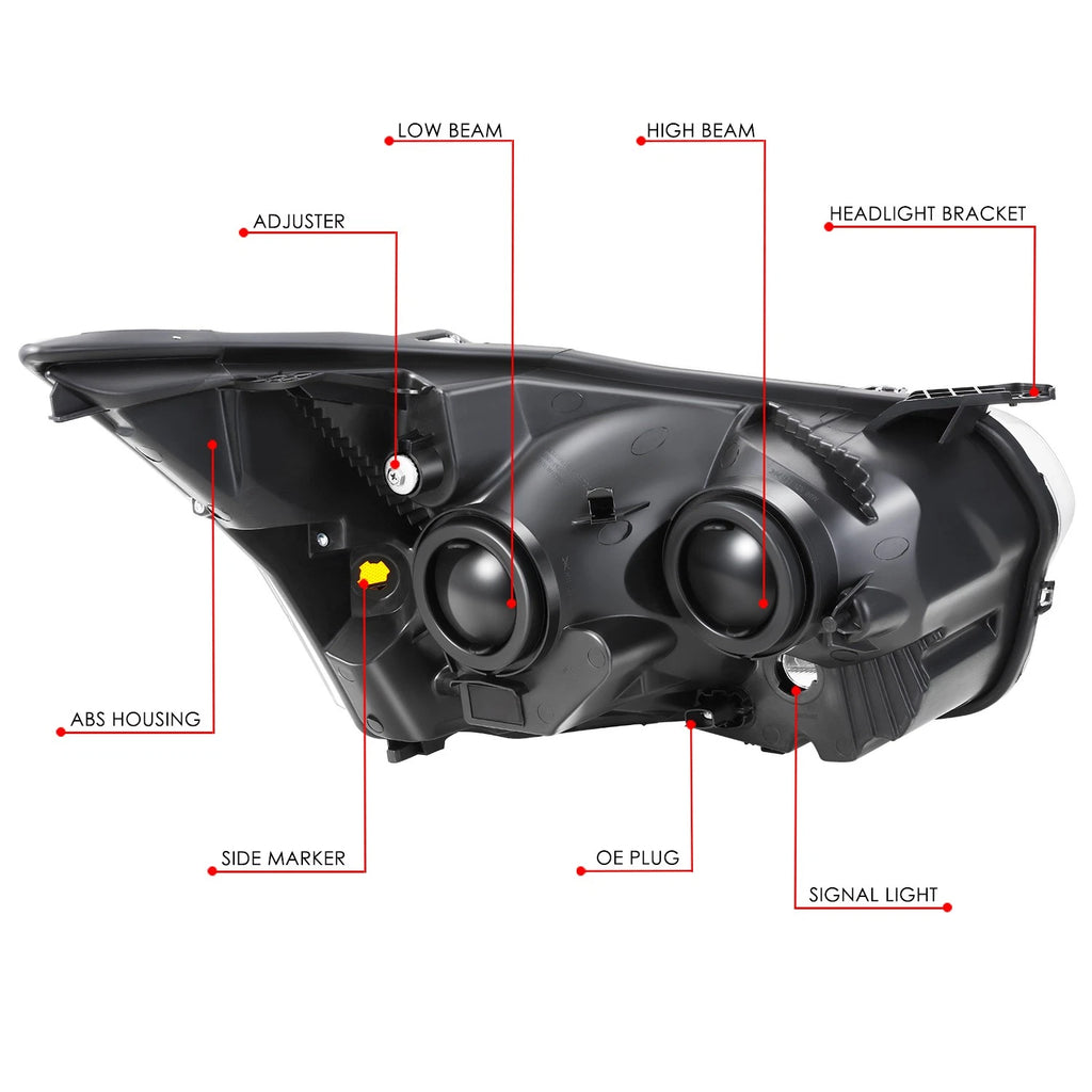 Driver Side Headlight Lamp w/Chrome Housing for Ford Transit 150 250 350 (2015–2023)