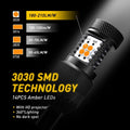 2X AUXITO 7440 7443 LED Yellow Amber Signal Turn Parking Bulbs for
