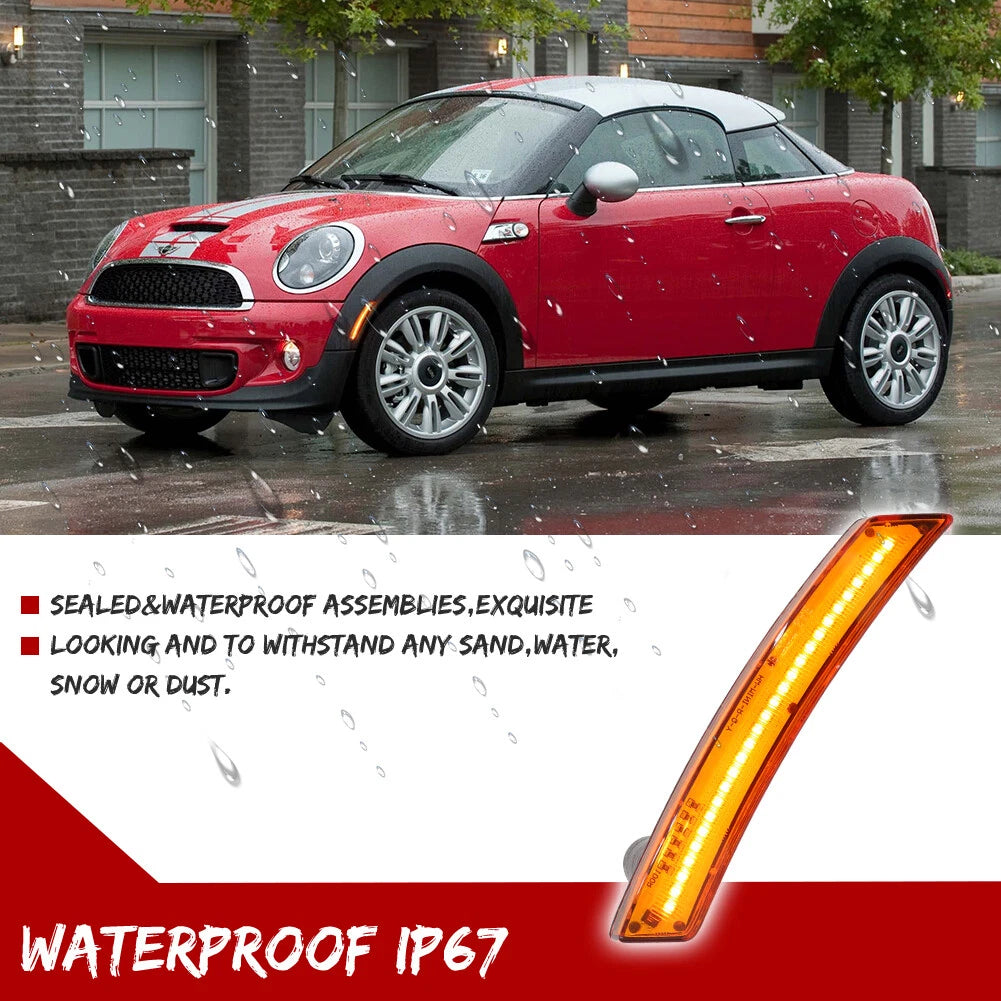 2X Front Side Marker Amber LED Light for MINI Cooper (2007–2019)