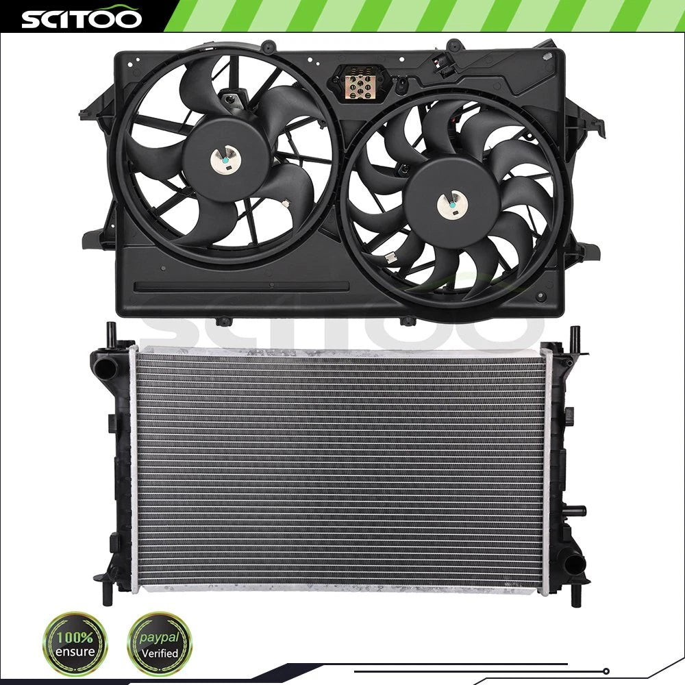 Radiator and Cooling Fan Kit for Ford Focus SE 2000–2002 (2.0L)