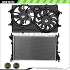Radiator and Cooling Fan Kit for Ford Focus SE 2000–2002 (2.0L)
