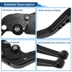 Adjustable Short Brake Clutch Lever Set for BMW F650GS (2008–2012) Black
