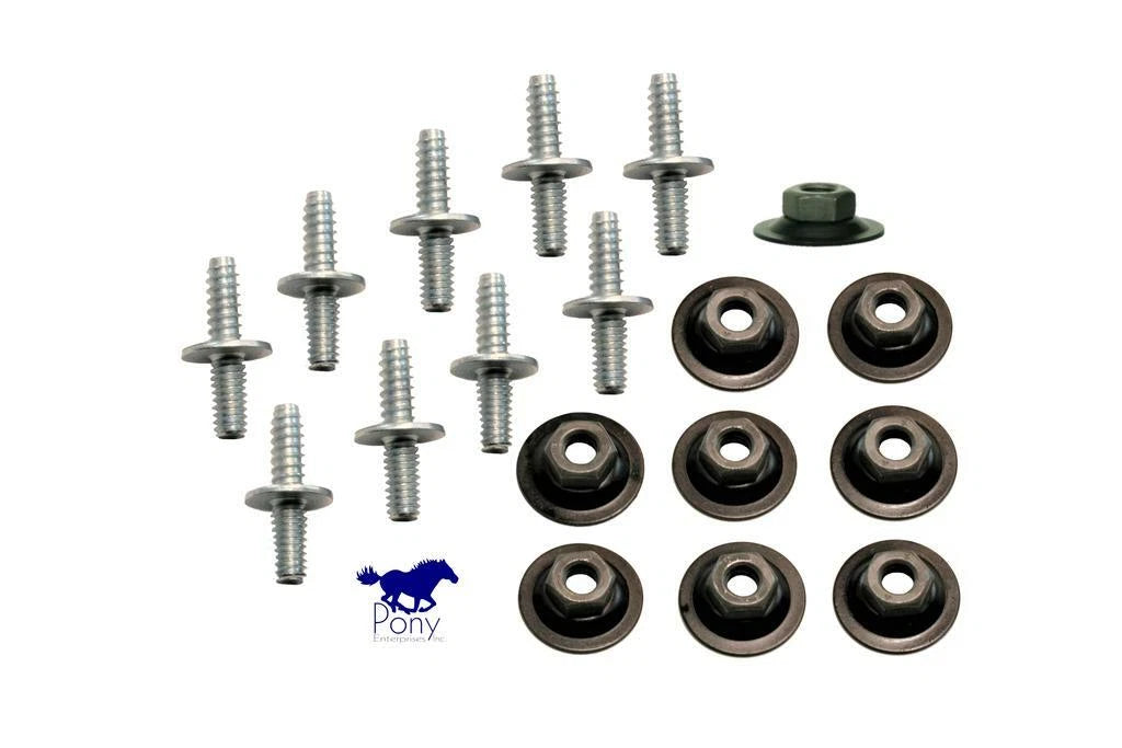 Hood Scoop Studs Nuts Hardware Kit for 1969 Ford Mustang