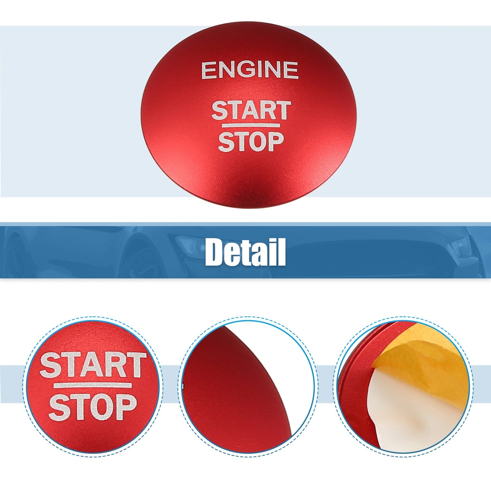 Engine Start Stop Button Cover Trim Sticker for Mercedes-Benz E-Class (2017–2023)