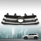 Front Bumper Upper Grille for Toyota Highlander (2017–2019) Black & Chrome