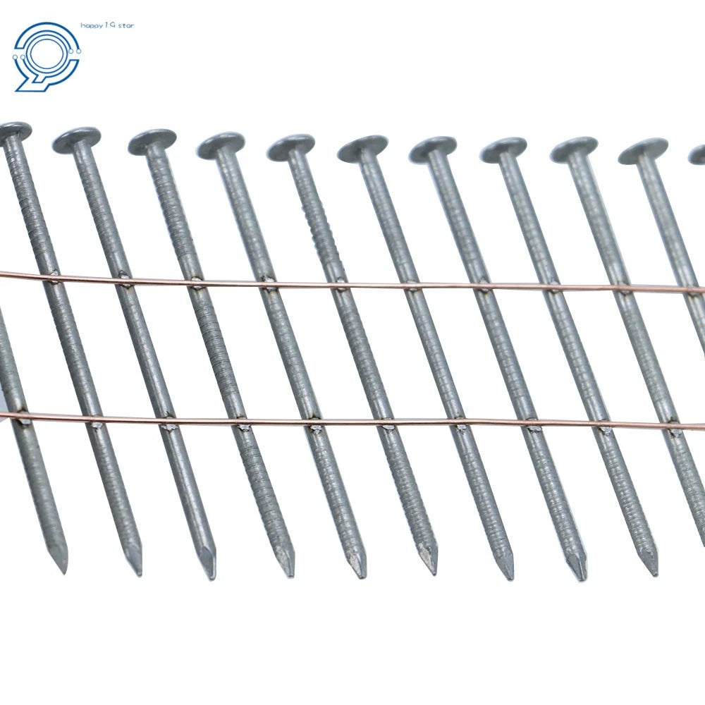 3600 Pack 15° Collated Wire Coil Full Round Head Siding Nails 2-1/4" x 0.092"