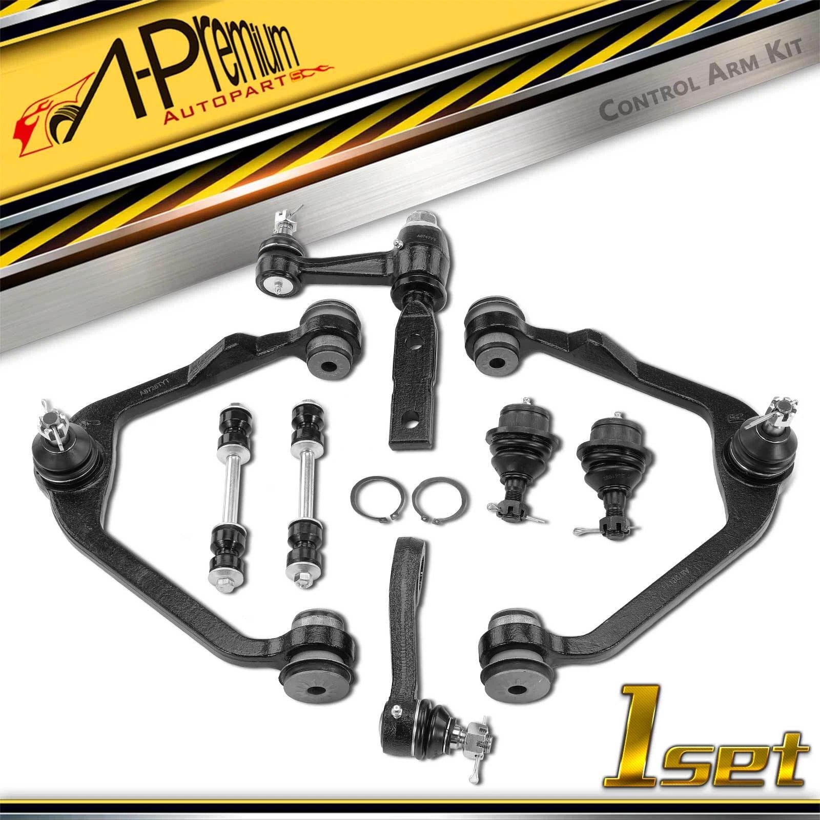 Set of 8 Front Control Arm Ball Joints Sway Bar Links for Ford F-150 (1997–2003)