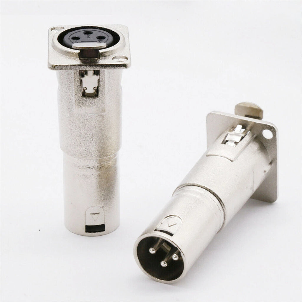 8x 3Pin XLR Female to Male Audio Pass Through Connector Adapter