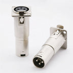 8x 3Pin XLR Female to Male Audio Pass Through Connector Adapter