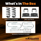 3" Lowering Coil Springs & 5" Drop Axle Flip Kit for Ford Ranger Mazda B (1983–1997)