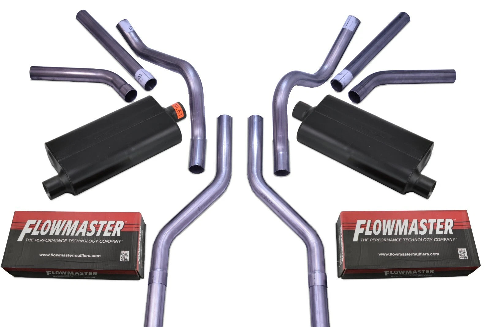 Dual Exhaust Kit for Chevy GMC C10 (1963–1972) - 2.5" Flowmaster Side Exit