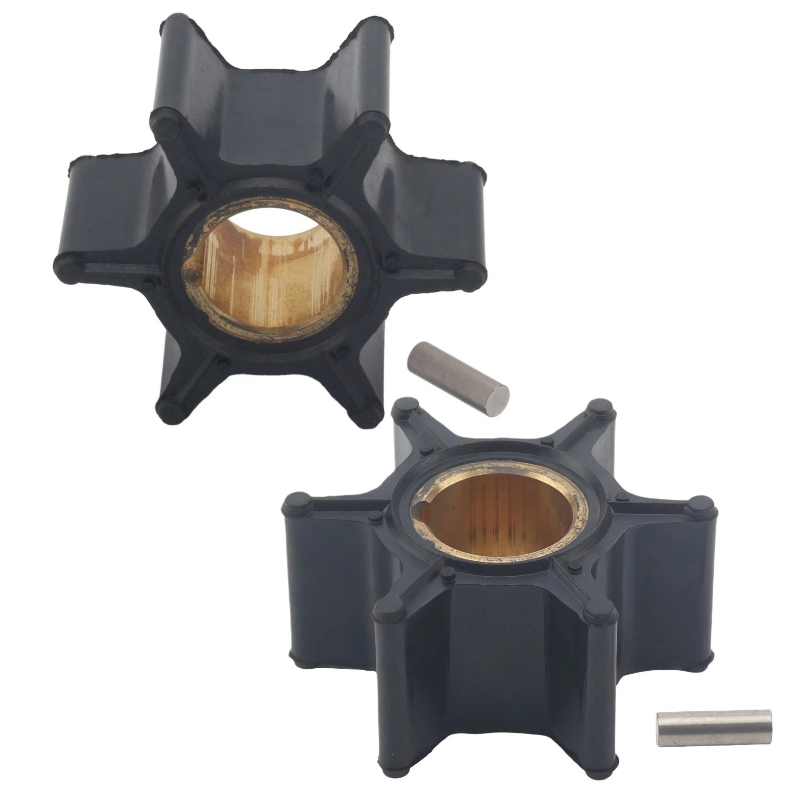 Water Pump Impeller & Pin for Evinrude Johnson Outboard 8-15 HP (0386084)