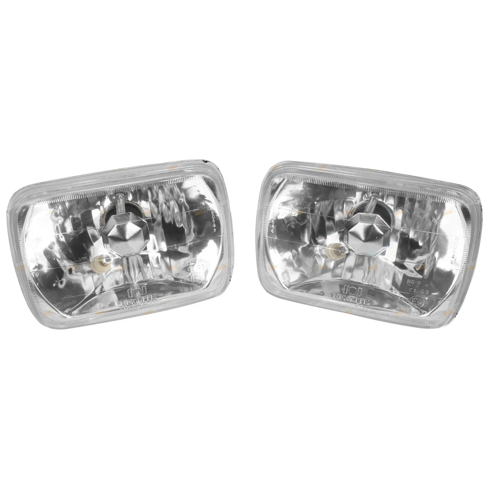2 x Reflective Lenses 200mm x 142mm Headlight H4 Conversion + Park MakeModel