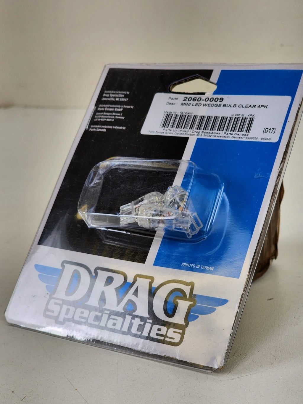 Pack of 3 Mini Wedge Clear LED Bulbs for Harley Davidson (2060-0009)