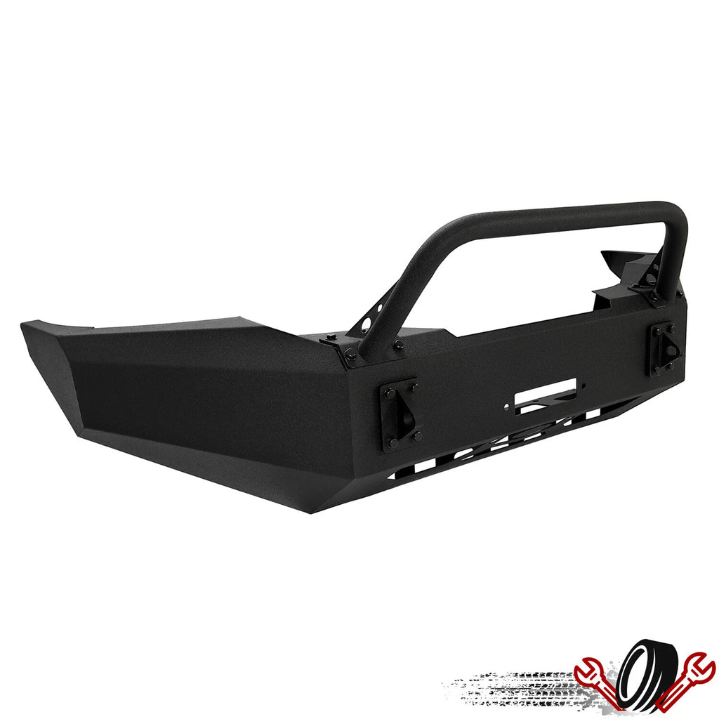 Front winch bumper with bull bar for Ford F250 F350 Super Duty (1999–2004)