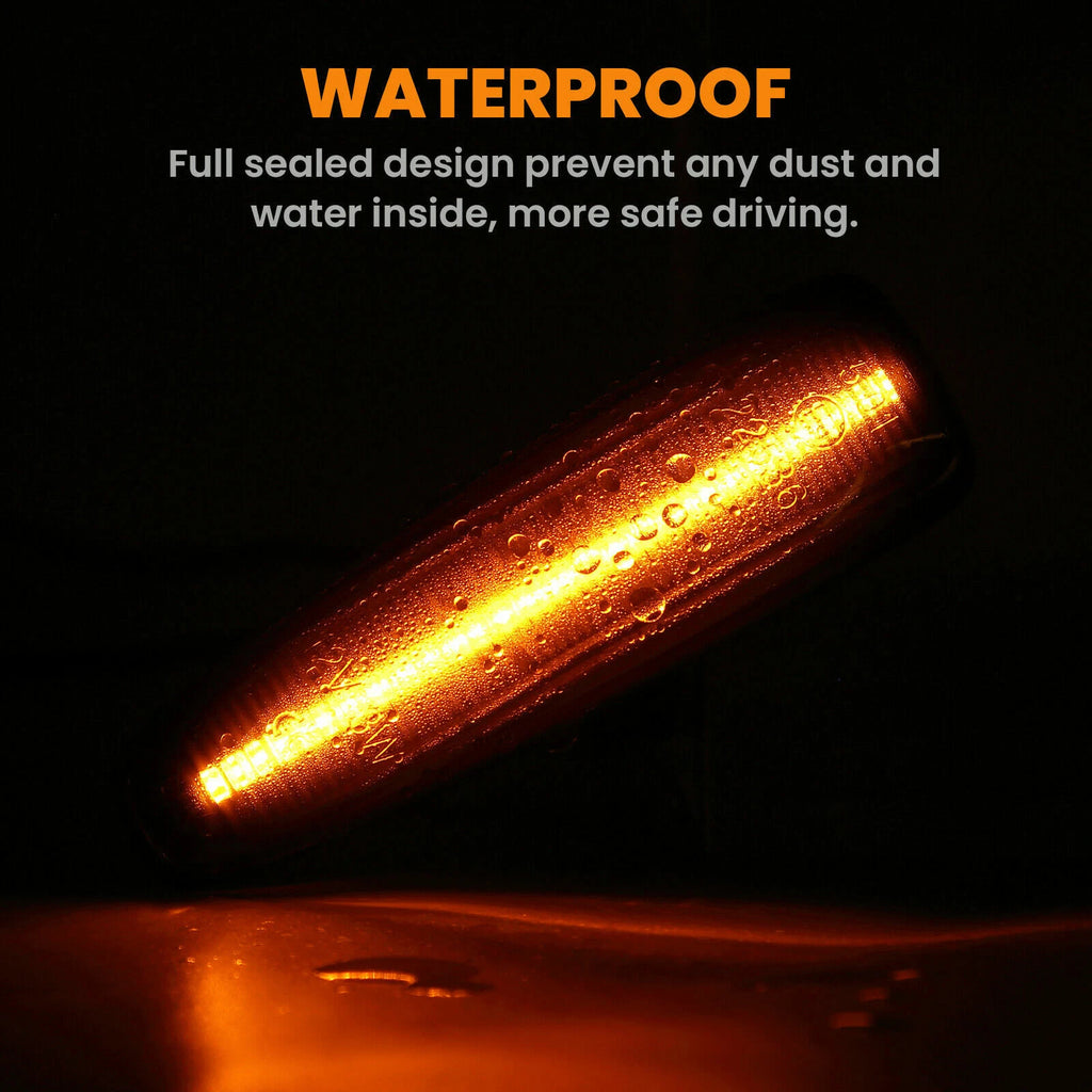 4X LED Side Marker & Red Reflector Lights for Mitsubishi Lancer EVO X (2008–2015)