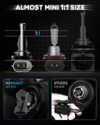 2X H11 LED Headlight Bulbs for NOVSIGHT (6500K, 16000LM)