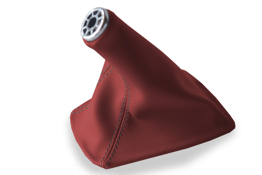 Leather Manual Shift Boot Cover for Toyota Celica (2000–2005) Red Black Stitch