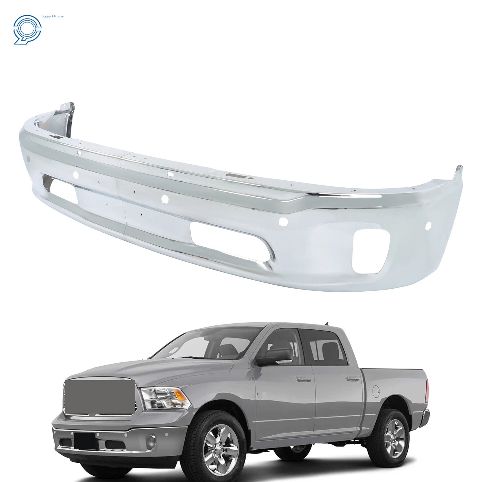 Chrome Front Bumper Face Bar for RAM 1500 (2013–2018) 68160857AA