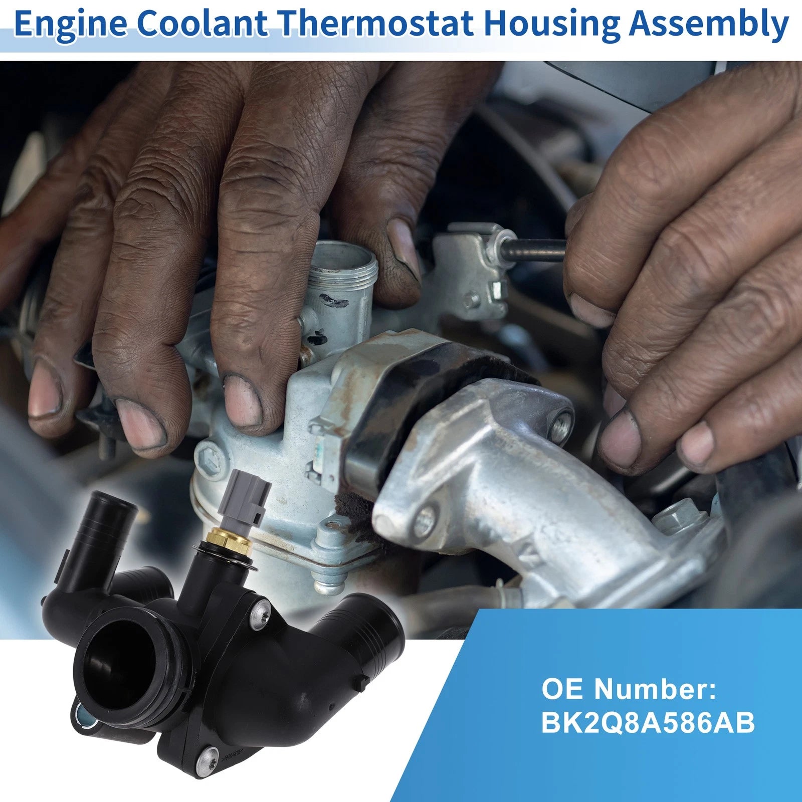 Engine Coolant Thermostat Housing Assembly No.BK2Q8A586AB for Ford Ranger 