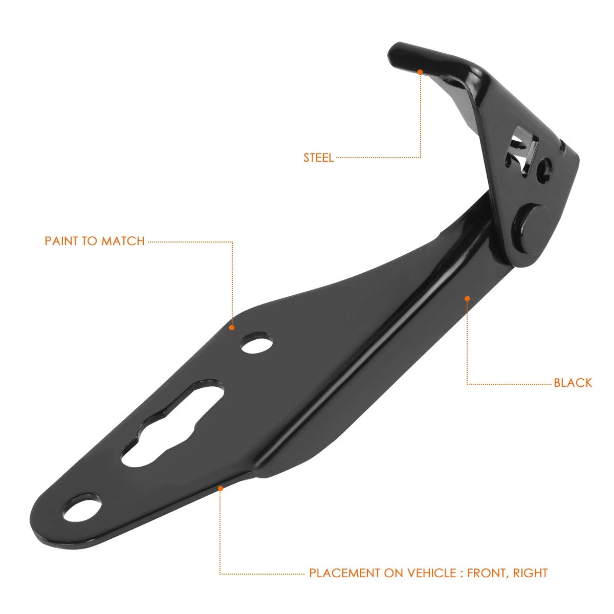 RH Steel Engine Hood Hinge for Honda Civic (1992–1995)
