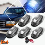 5Pcs Cab Roof Running Light w/Switch Black Blue LED for Ford F-Series (1980–1996)