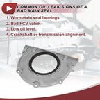 1Pc Crankshaft Oil Seal with Flange for Cadillac Buick Chevy (No. 12620955)