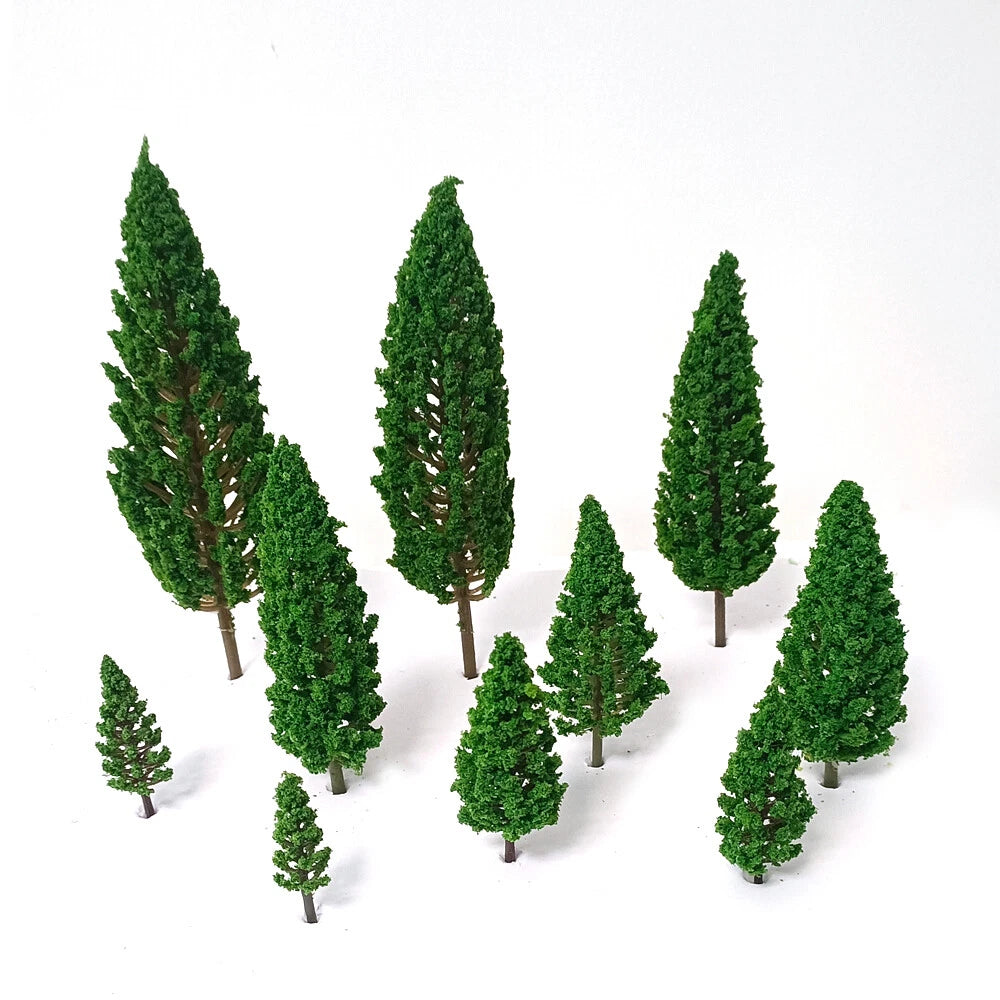 50x Pine Trees for Train Railroad Wargame Diorama Landscape