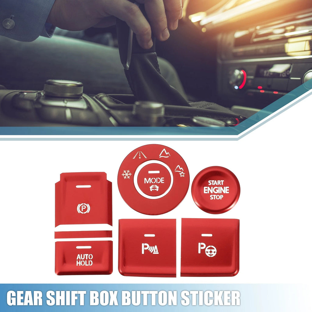 8pcs Gear Shift Box Button Sticker for Volkswagen Atlas (2018–2023)