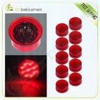 Pack of 10 Red 9LED Clearance Light for Truck Trailer (Sealed, 2" Round)