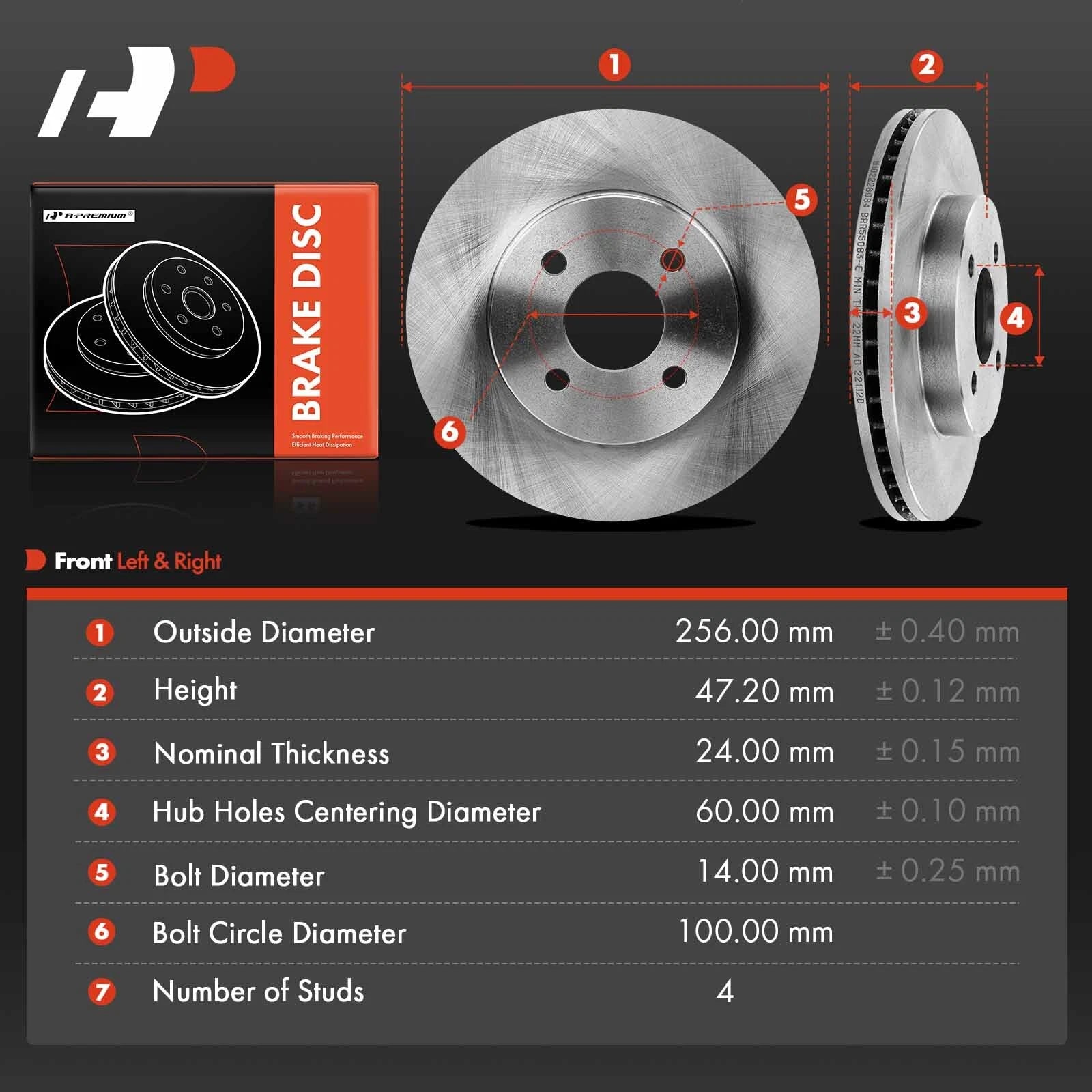 Front Disc Brake Rotors for Chevy Cobalt Pontiac G5 Saturn Ion (2005–2010)