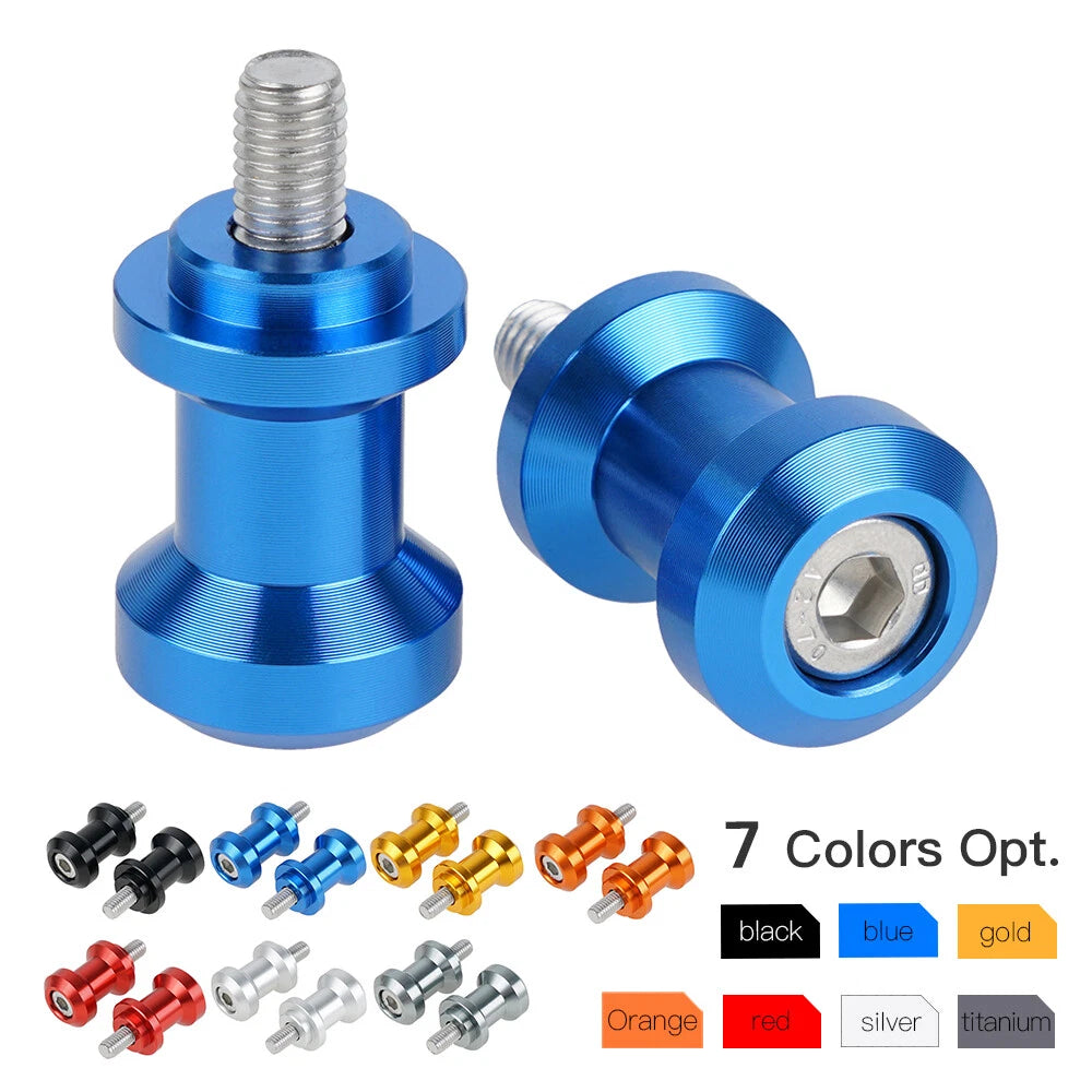 8mm Swingarm Spools Sliders for Honda Suzuki Kawasaki Triumph (2000–2023)