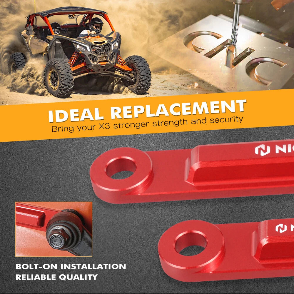 NICECNC Radius Rod Dog Bone Race Plate for Can-Am Maverick X3 Max (2017–2023)