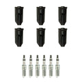 Set of 6 NGK Iridium IX Spark Plugs & Coil Boots for 9-7x Ascender (2005–2009)