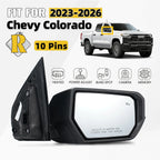 Right Side Mirror for Chevrolet Colorado (2023–2026) w/BSD, Camera, Memory, 10 Pins