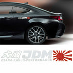 Rising Sun Logo Reflective Vinyl Sticker for JDM Car (OSAKA Kanjo)