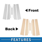 8 Pcs Door Pillar Window Trim for Toyota Yaris (2005–2014) Chrome