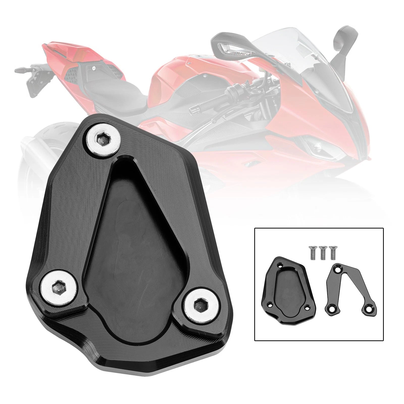 Kickstand Enlarger Plate Pad for BMW S1000RR (2020–2023)