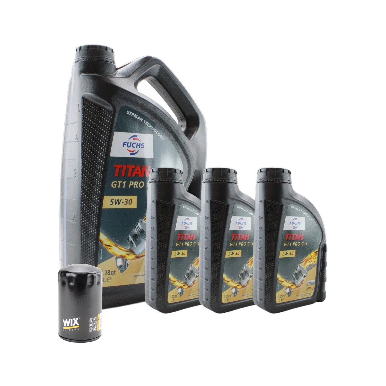 Engine Oil Change Kit for Audi RS6 4.2 V8 BCY (2008–2010) - 8L Fuchs TITAN GT1 PRO C-3 5W-30