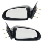 Set of 2 Manual Mirrors for Dodge Dakota (2005–2010) Black 5x7 In.